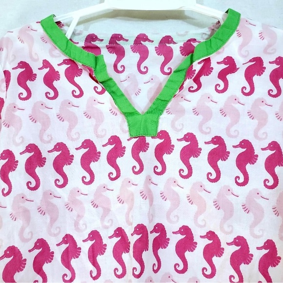 Pottery Barn Kids Seahorse Swim Coverup Shirt - Picture 2 of 6